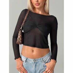 NWT Princess Polly November Long Sleeve Top Black